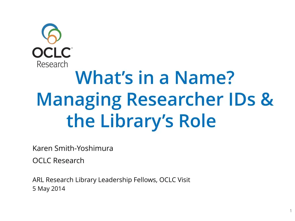 what s in a name managing researcher ids the library s role