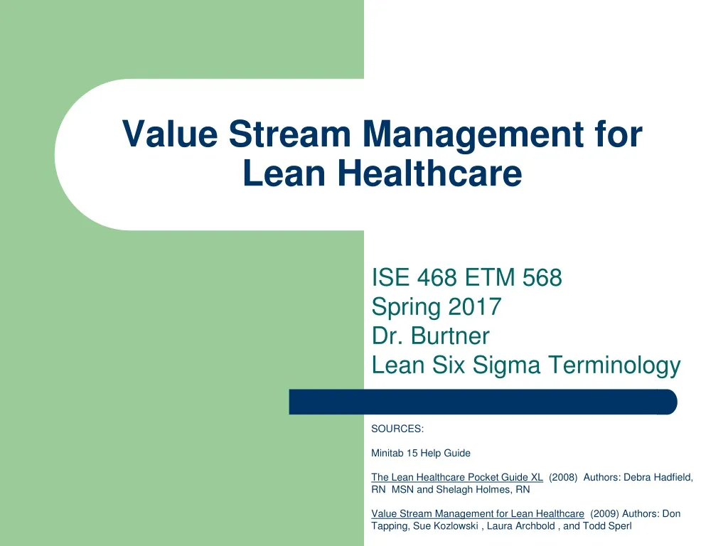 value stream management for lean healthcare