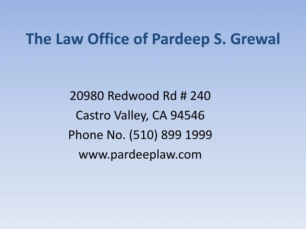 the law office of pardeep s grewal