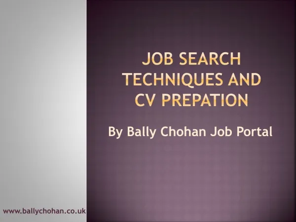 Bally Chohan Job Portal | Bally Chohan UK