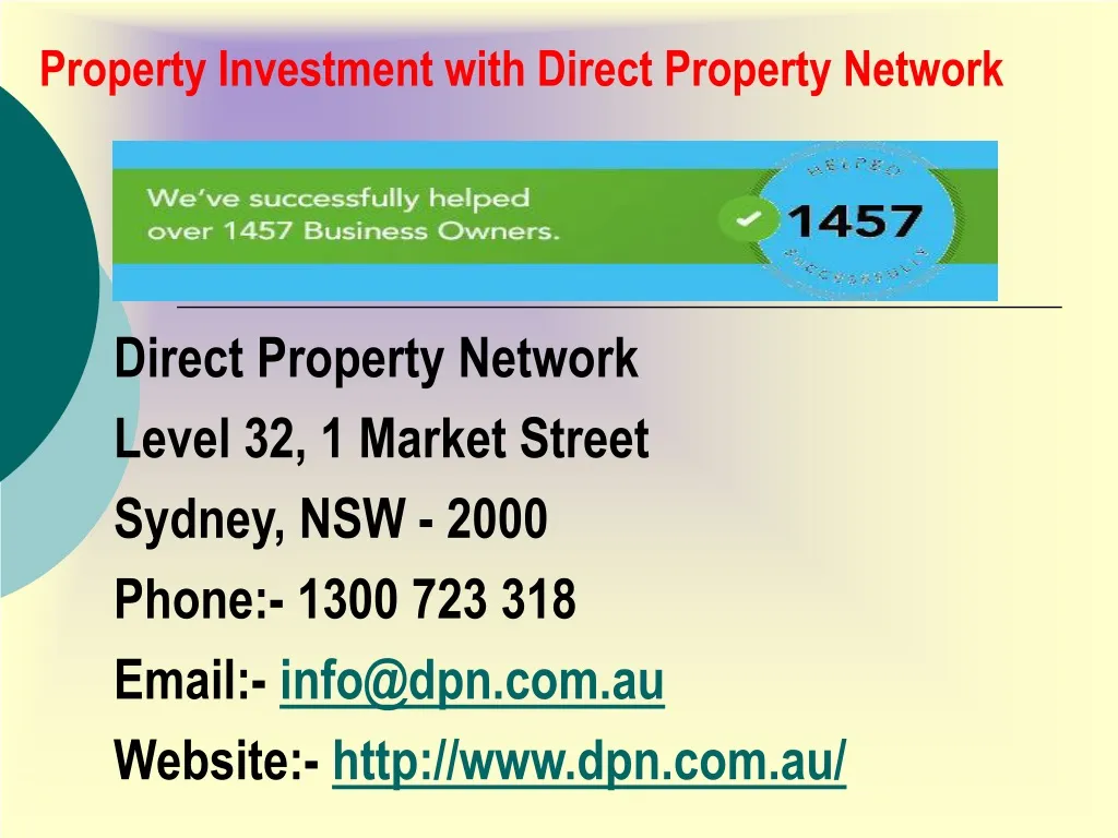 property investment with direct property network