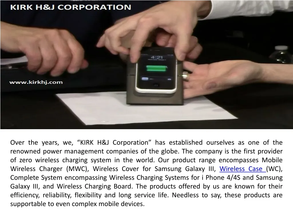 over the years we kirk h j corporation