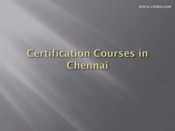 Looking IT Courses in Chennai