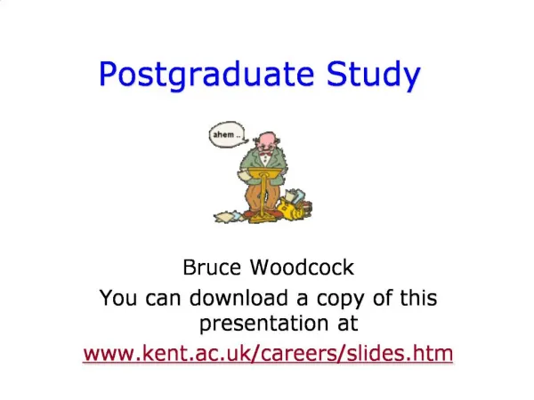 Postgraduate Study