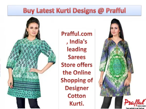 Buy Latest Kurti Designs @ Prafful
