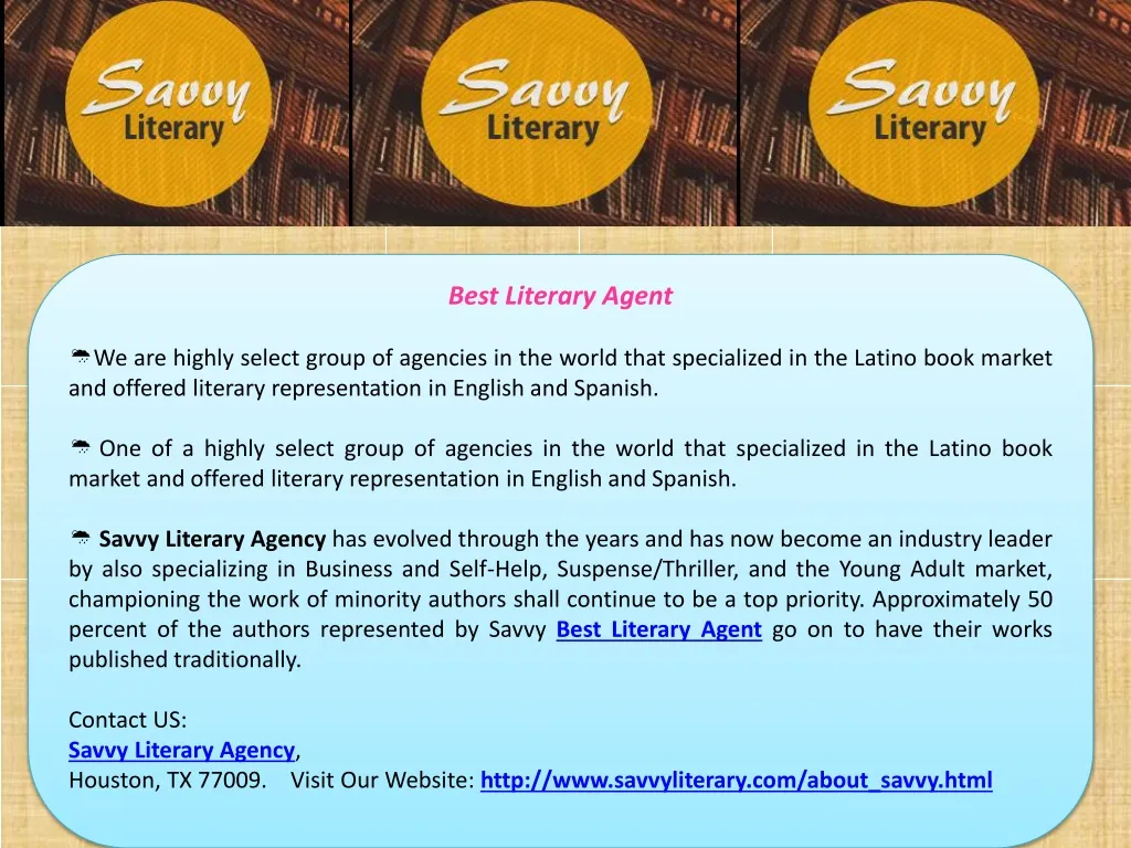 best literary agent we are highly select group