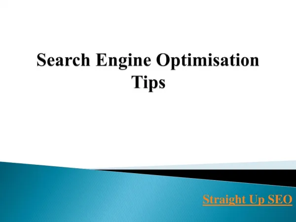 Search Engine Optimisation Tips