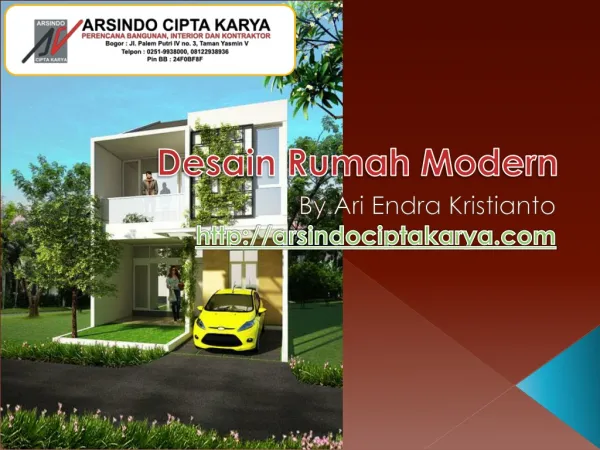 Desain Rumah Modern by Arsindociptakarya.com