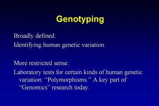 Genotyping - slide 1