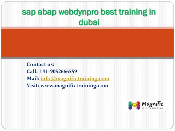 sap abap webdynpro best training in dubai