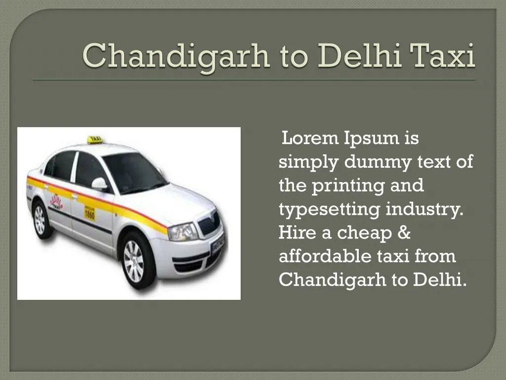 chandigarh to delhi taxi