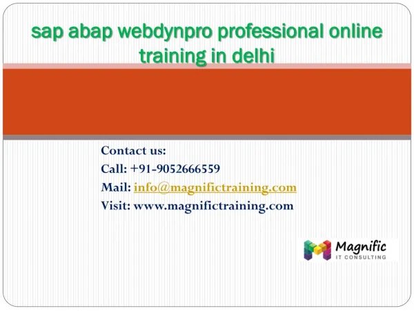 sap abap webdynpro practical training in uk