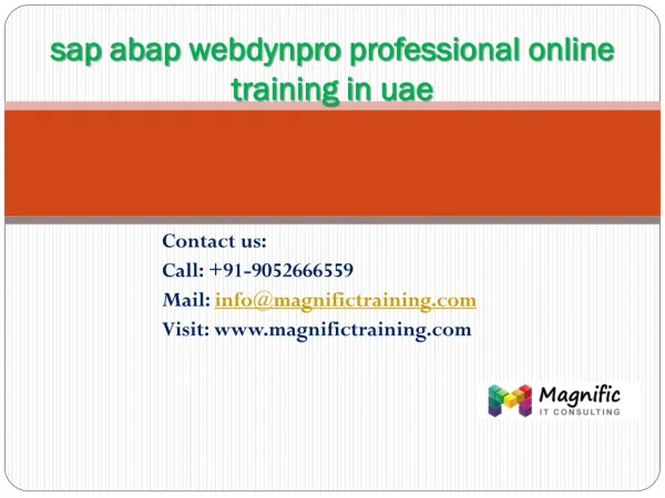 sap abap webdynpro professional online training in uae
