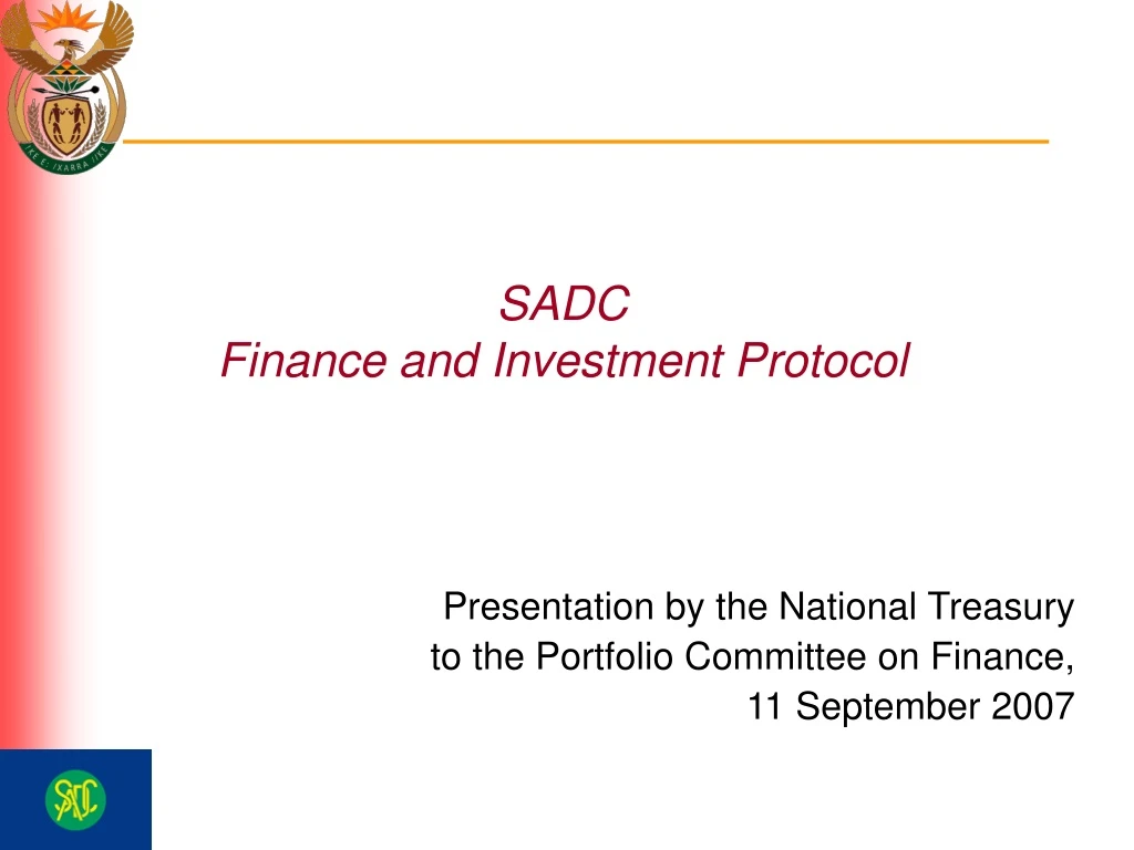 sadc finance and investment protocol