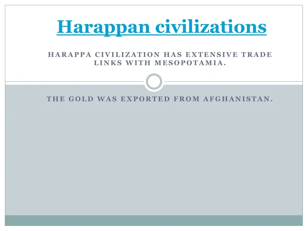 harappan civilizations