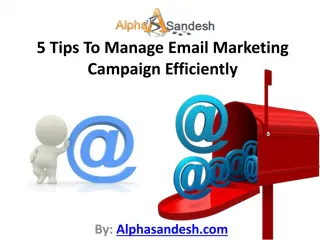 5 Tips To Manage Email Marketing Campaign Efficiently