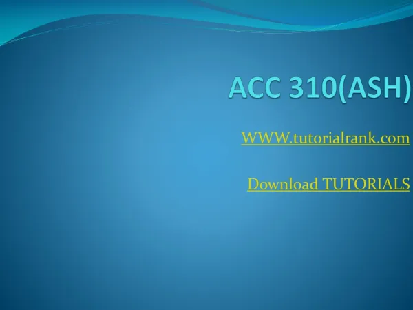acc 310 ash