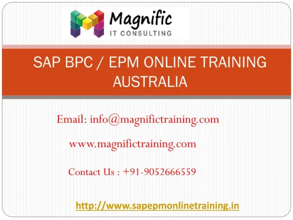 sap bpc online training australia | magnific training