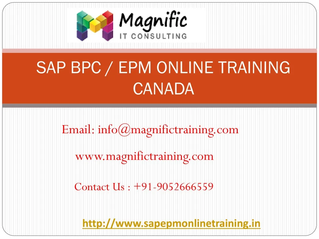 sap bpc epm online training canada