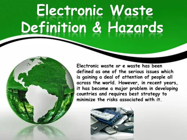Electronic Waste Definition