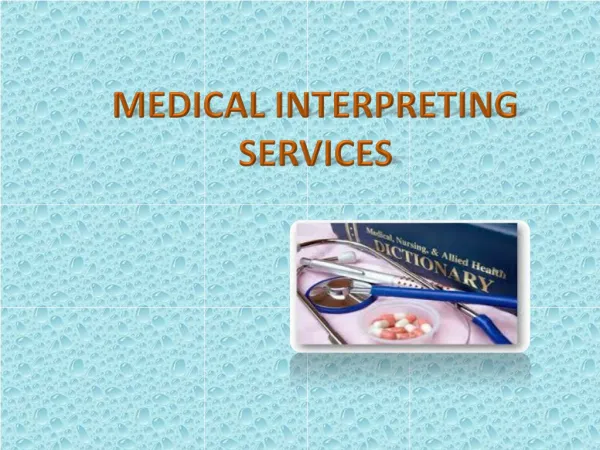 Medical Intrepreting services