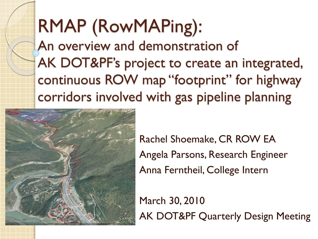 rmap rowmaping an overview and demonstration