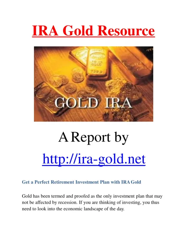 Gold IRA Resource