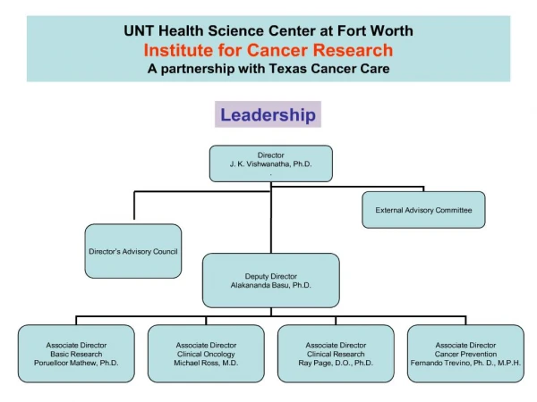 unt health science center at fort worth institute for cancer ...