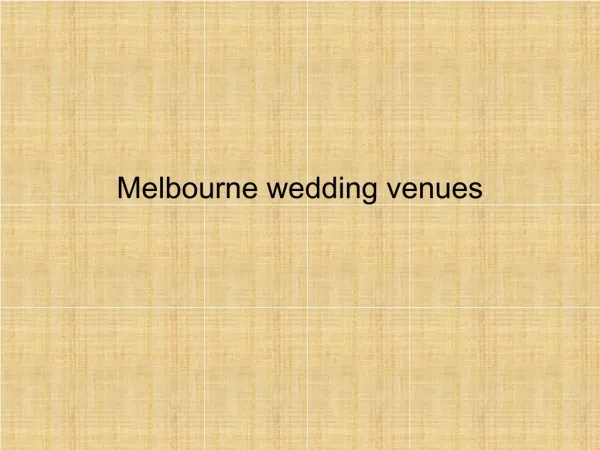 Wedding Venue Melbourne