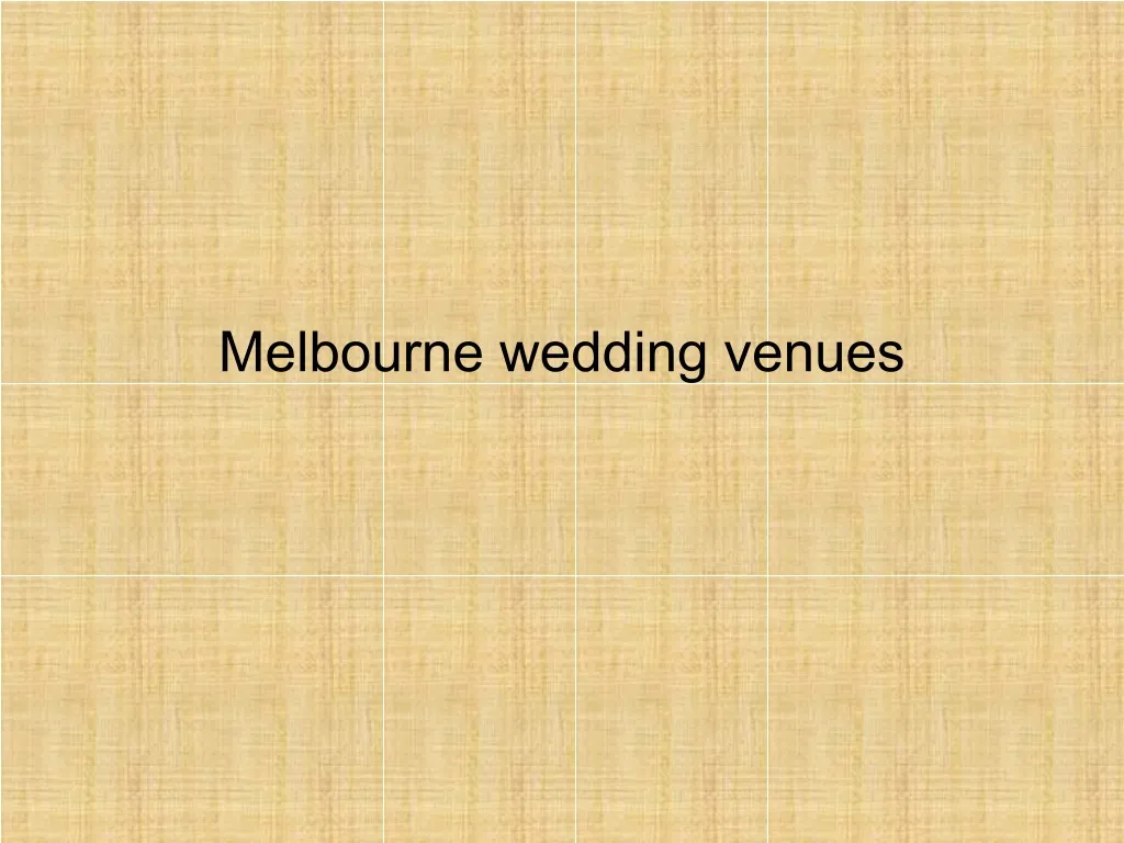 melbourne wedding venues