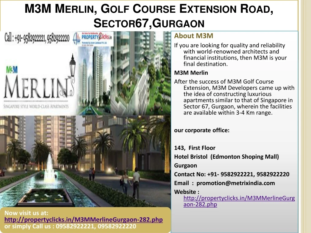 m3m merlin golf course extension road sector67 gurgaon