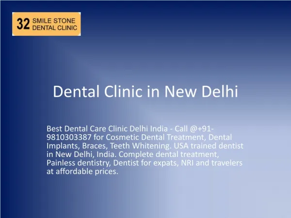 Dental Clinic in New Delhi