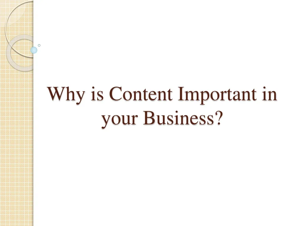 why is content important in your business