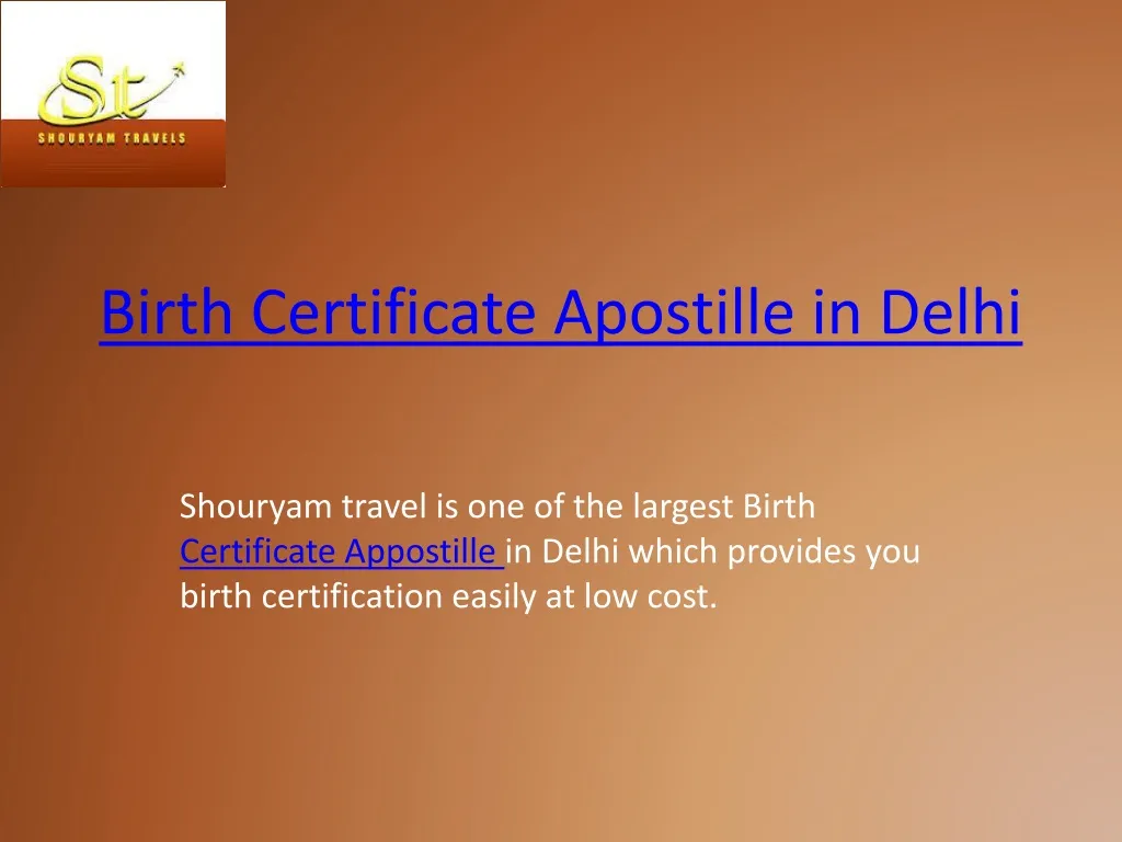 birth certificate apostille in delhi
