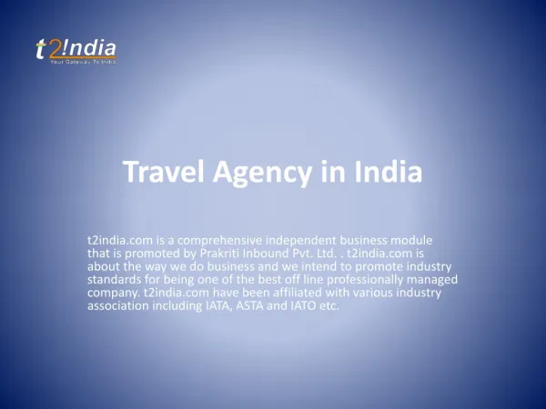 Travel Agency in India