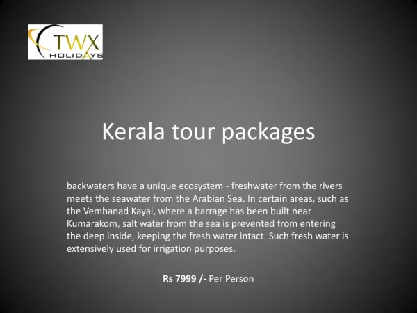 kerala tour packages