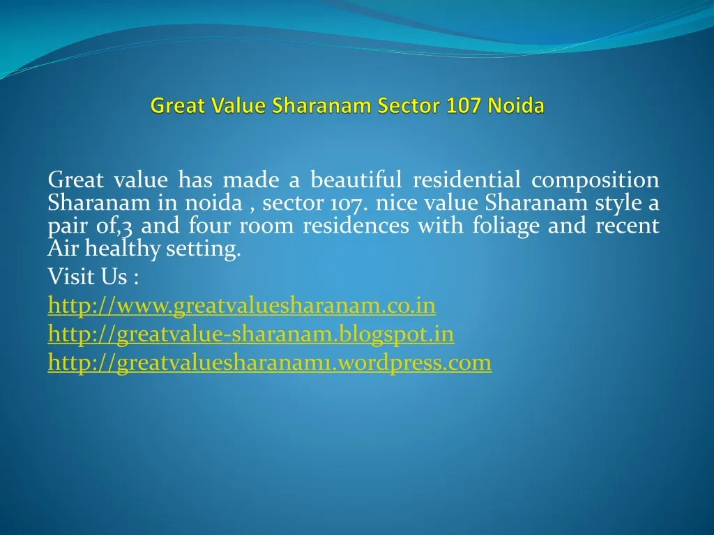 great value sharanam sector 107 noida