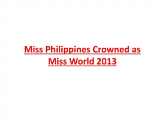 Miss Philippines Crowned as Miss World 2013