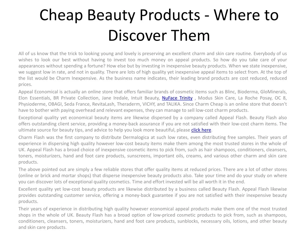 cheap beauty products where to discover them
