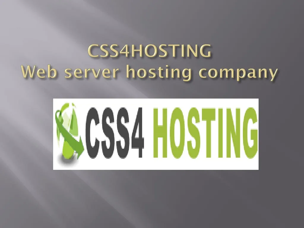 css4hosting web server hosting company