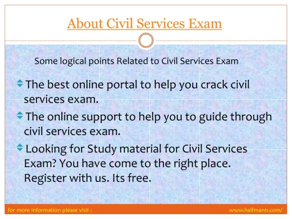 View About Civil services Exam