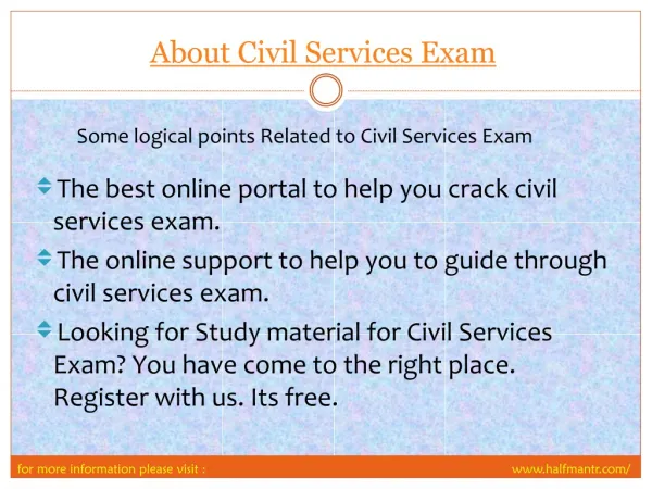 about civil services exam