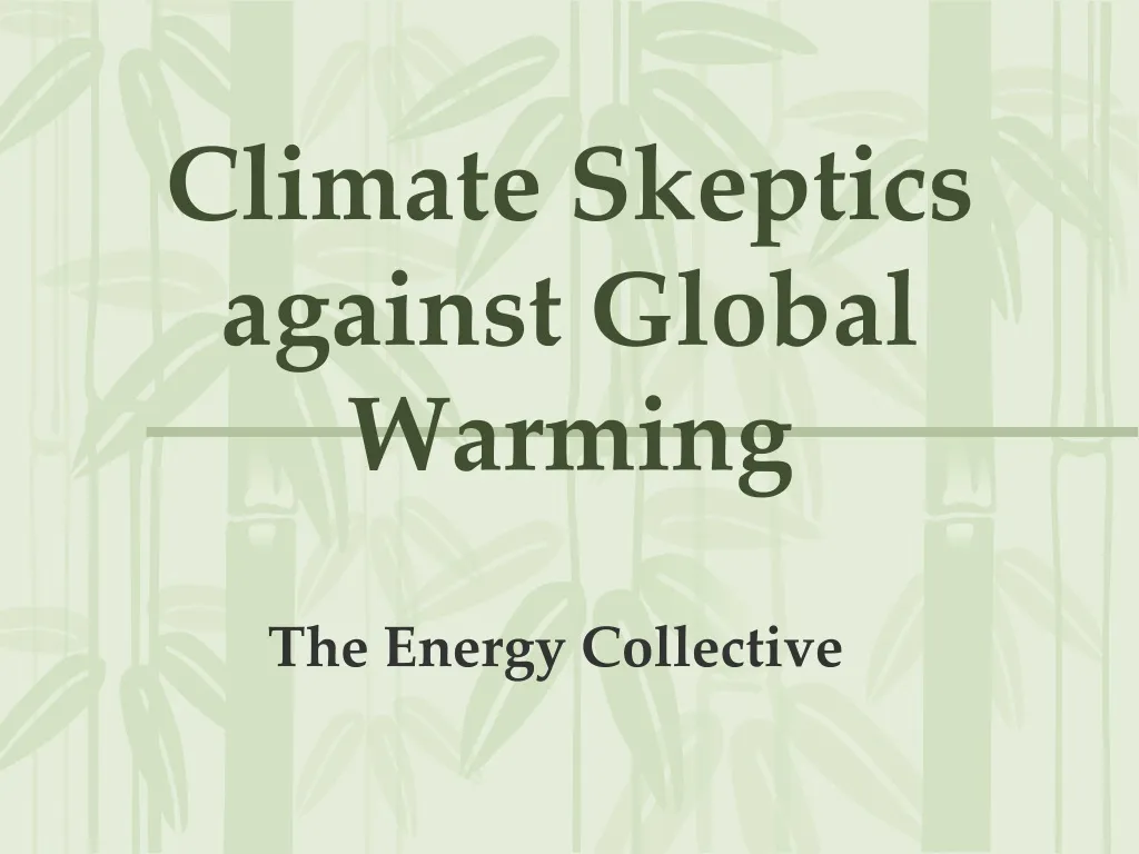 climate skeptics against global warming