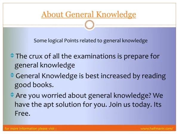 View About General Knowledge