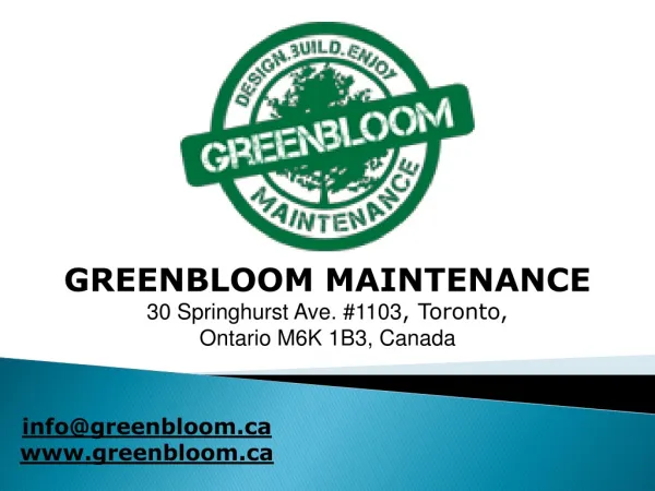 Green Bloom - CORE AERATION