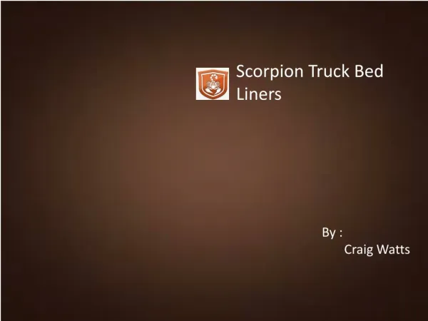 Scorpion Truck Bed liners