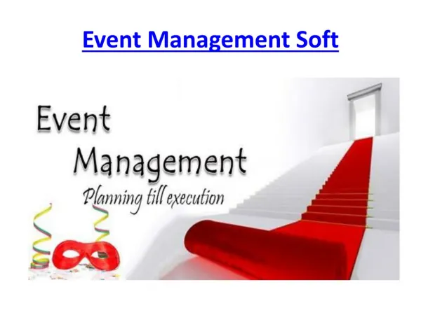 Event Management Soft