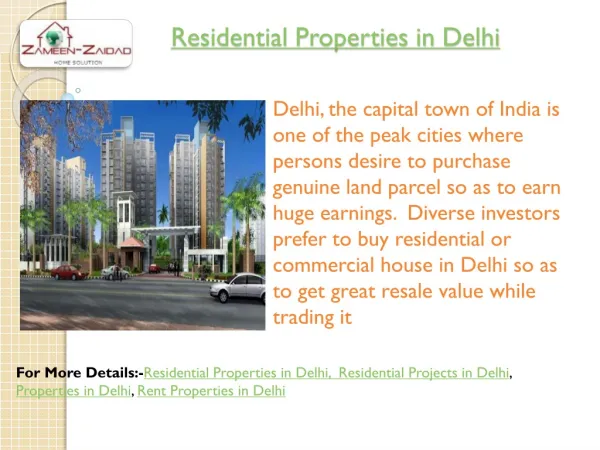 Residential Properties in Delhi