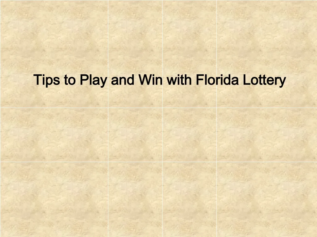 tips to play and win with florida lottery