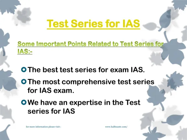 Online Test series for IAS